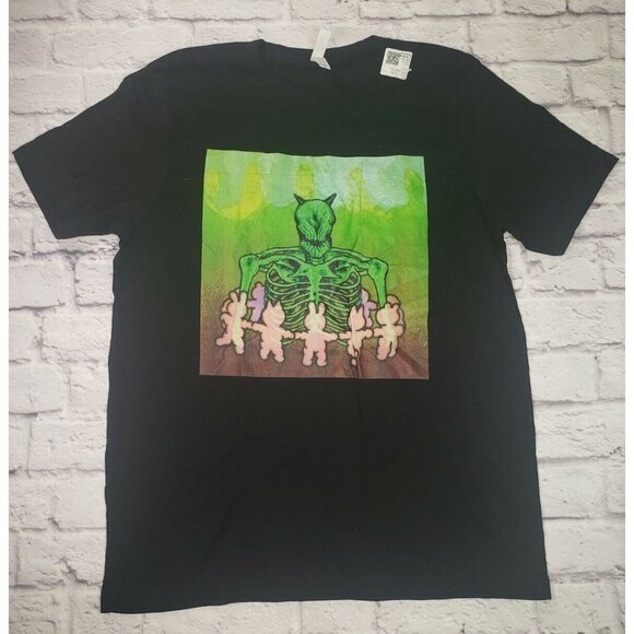 Friendship Skeleton Graphic Short-Sleeve Black T-Shirt Size XL - Picture 1 of 4